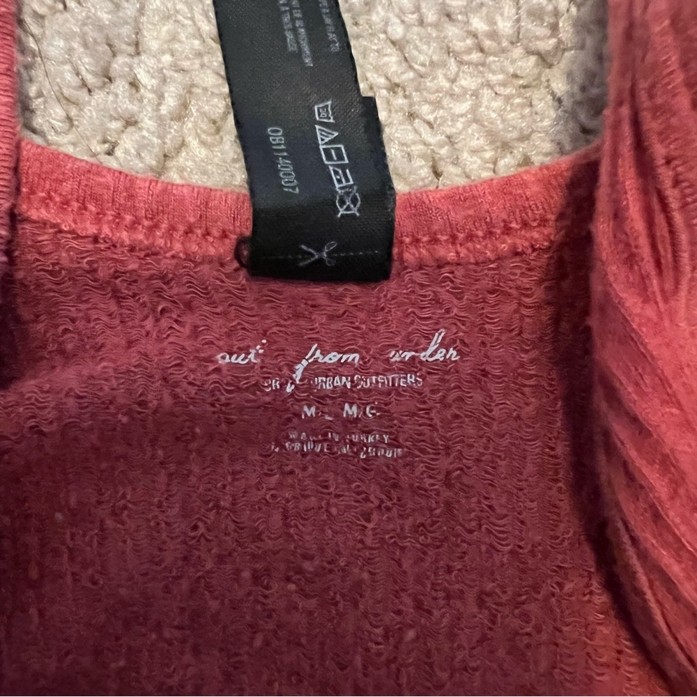 Urban Outfitters Out From Under Snap Ribbed Crop Cami Tank Top size M Orange Red - Picture 2 of 6